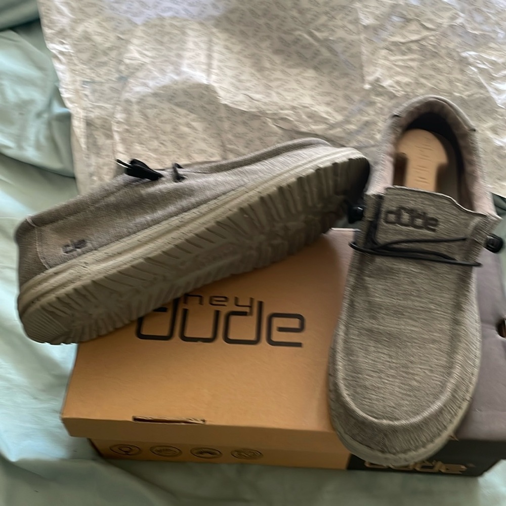 HEY  DUDES size 12 gray with black accents